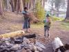 Suzanne and Jeremiah Collecting Firewood - Photo by Charlie 