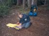 Folding up rafts for the trip out. 