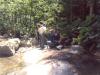 Still sitting by the creek after crossing. 