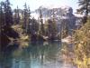 The beautiful, alpine lake. There are at least two fire rings by this lake and one campsite. 