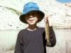 Michael with his catch. 