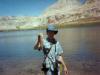 Me with a fat rainbow - I got sunburnt because nobody told me one side of my hat was bent up. 