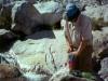 David filtering water. 