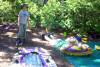 Deflating the rafts. 