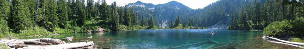 The view of the lake from camp.