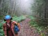 Here's the logging road we walked up. Looks almost good enough for a 4x4 truck. There were some rough places and small trees across the road, so it was better suited for the quads. 
