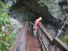 Suzanne at the entrance to Lower Main Cave. 